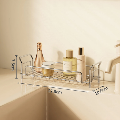 Badezimmer-Regal aus Edelstahl, ein- oder zweilagig