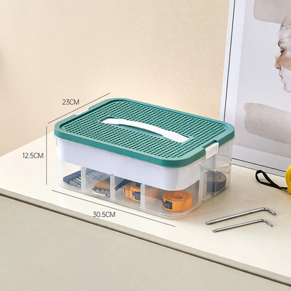 Organizer-Box mit Fächern, Edelstahl, Modell yz-3271-2