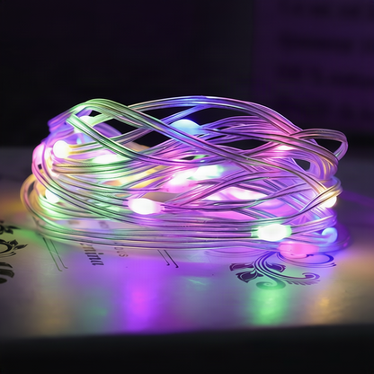 LED-Lichterkette, 10 m, 100 Lichter, USB/Batterie