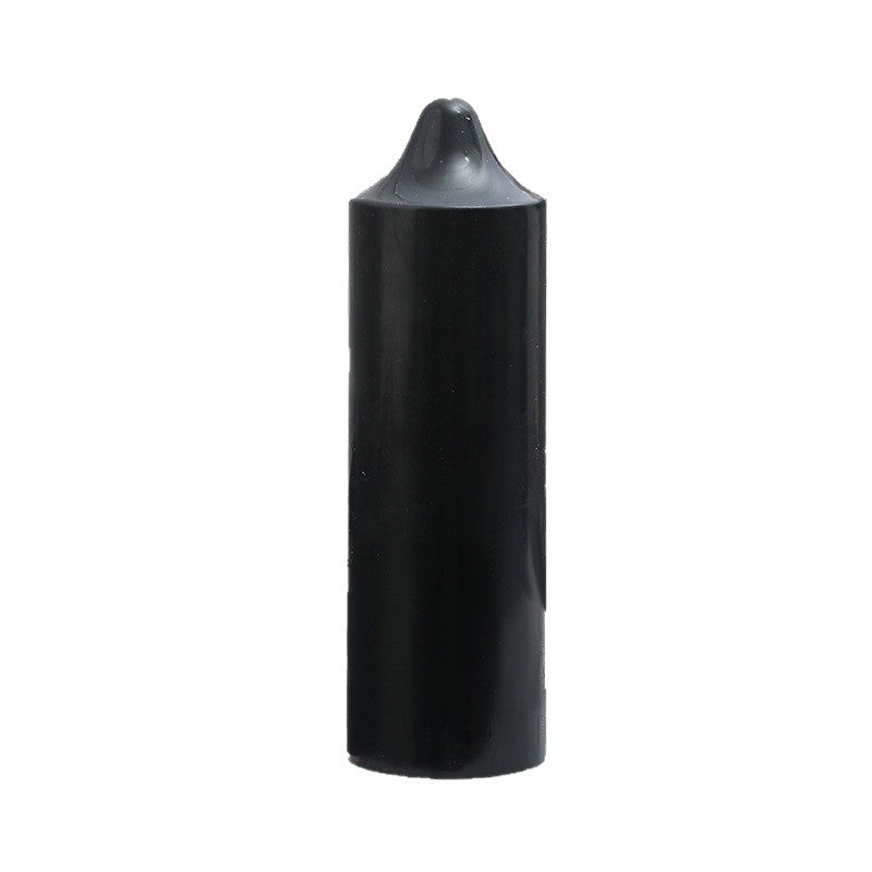 Schwarze Duftkerze, Zylinder mit Spitze, 5×5 bis 5×20 cm
