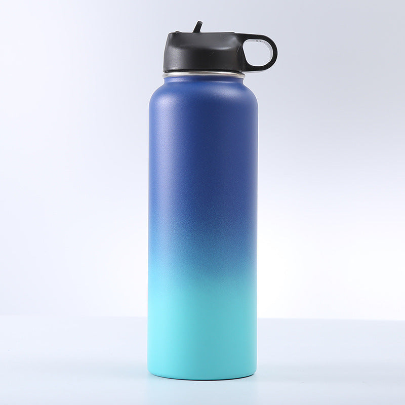 Isolierte Edelstahl-Trinkflasche mit Tragegriff