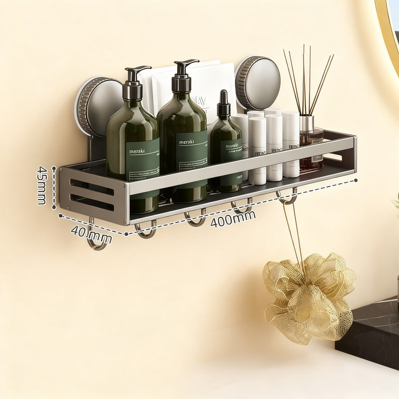 Badezimmer-Eckkorb mit Saugnapf aus Aluminium