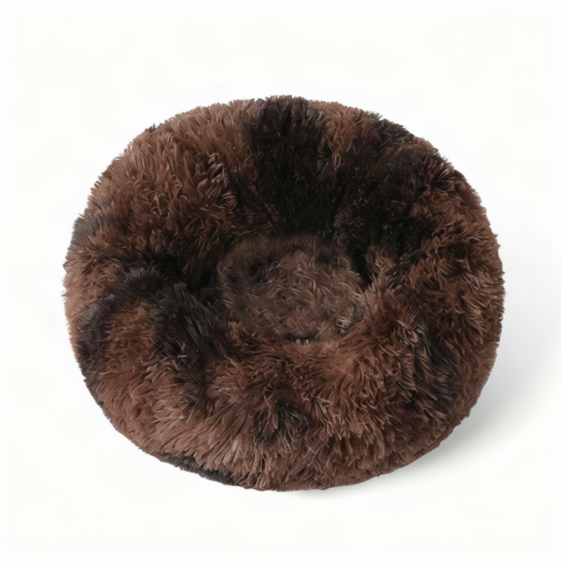 Flauschiges Katzenbett, rund, wärmend