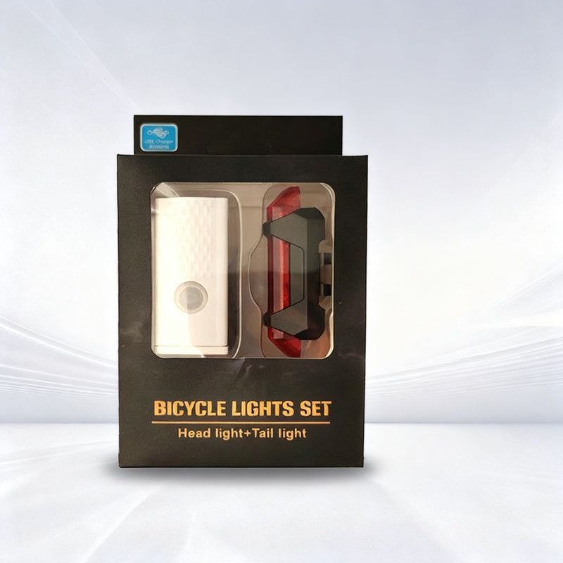 Fahrradlicht-Set, USB-aufladbar, wasserdicht