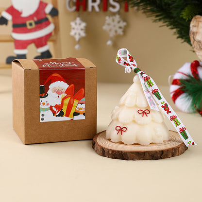 Handgeferti Weihnachts-Duftkerze, Baumform