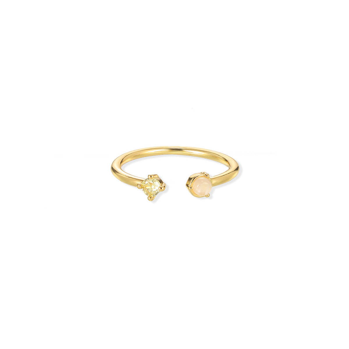 Geburtsstein-Ring, verstellbar