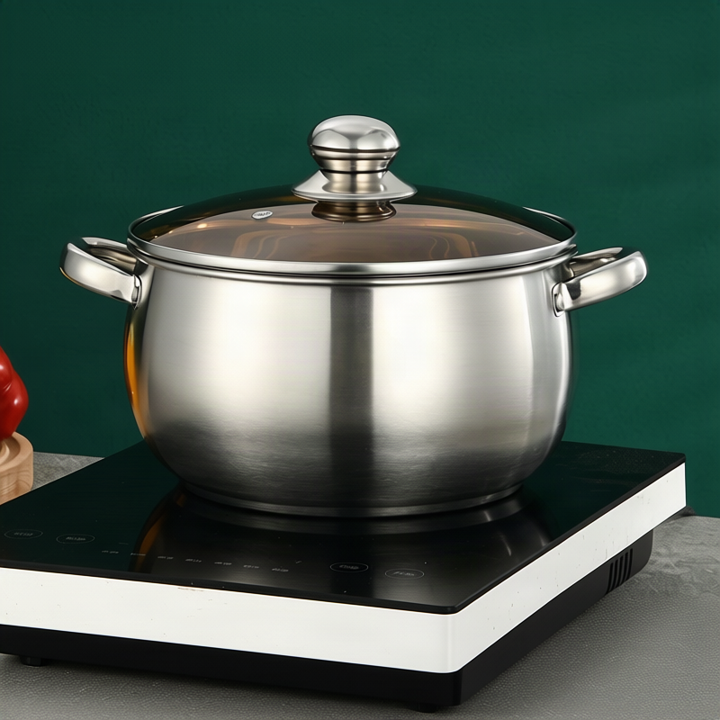 Edelstahl-Kochtopf 20 cm, 1,1–2 L, Modell HD190912