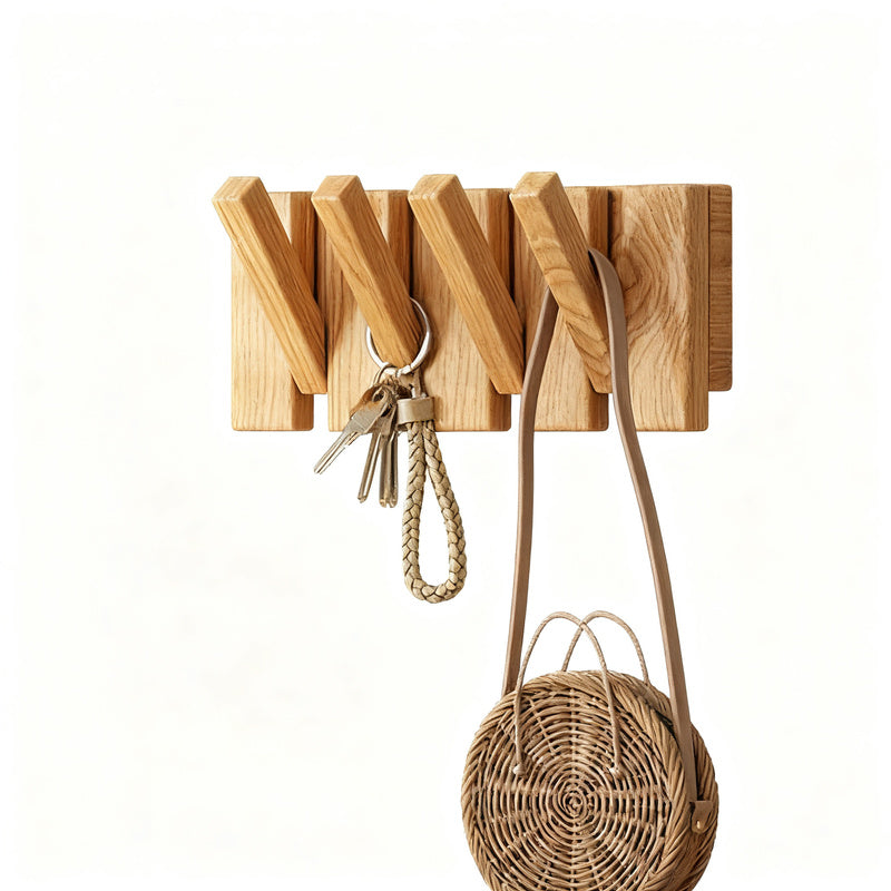 Holz-Wandgarderobe Klaviertasten-Design, 4–12 Haken
