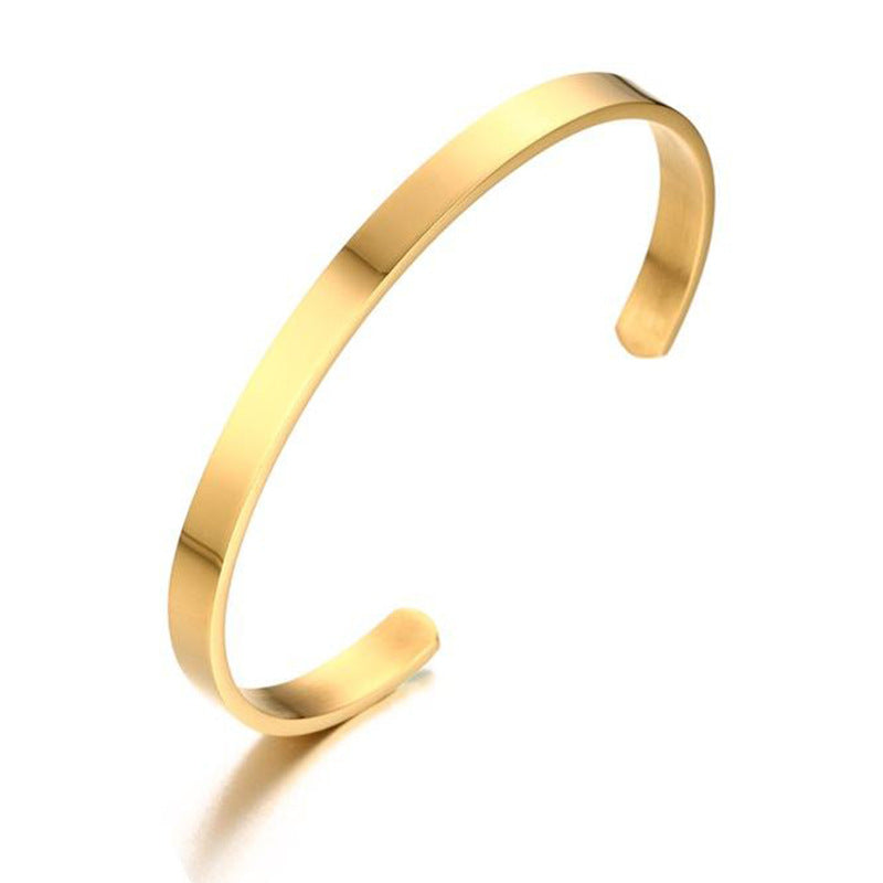 Armband aus Edelstahl, offen, glatte Oberfläche