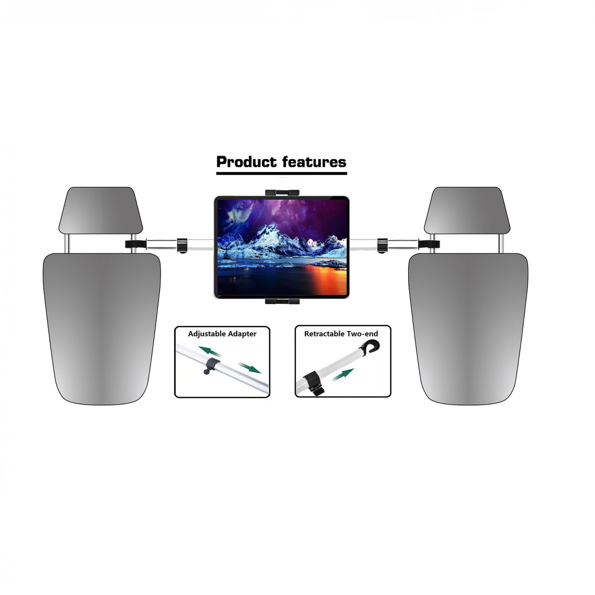 Tablet-Halter für Autositz, verstellbar