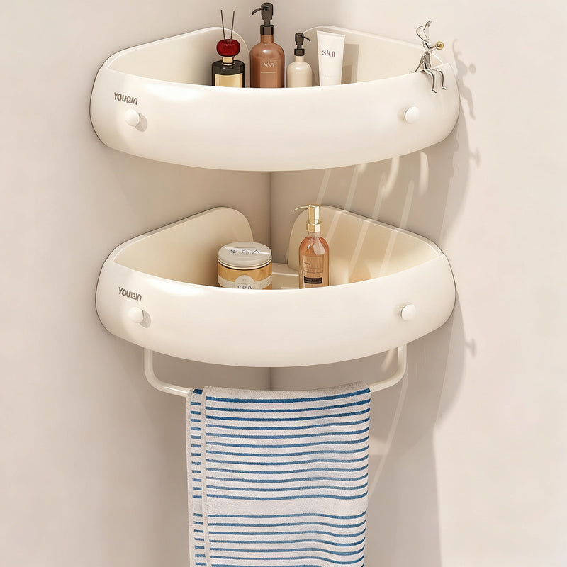Wandregal für Badezimmer, Aluminium, dreieckig