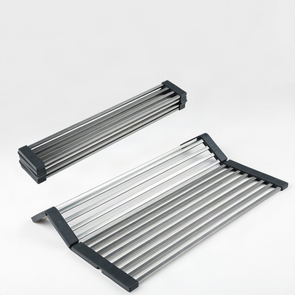 Edelstahl-Spülbeckenablage mit Rollrost