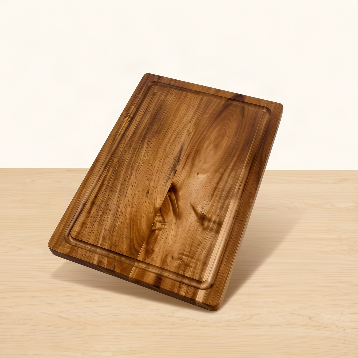 Holz-Schneidebrett, quadratisch, einzeln oder 3er-Set