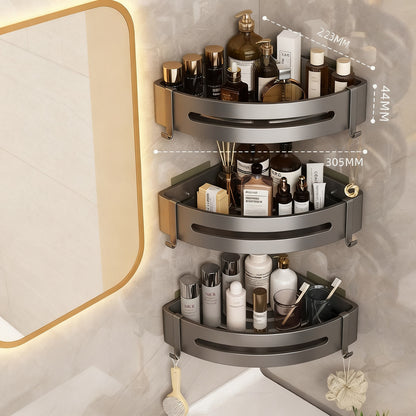 Dreieck-Eckregal für Badezimmer, ohne Bohren