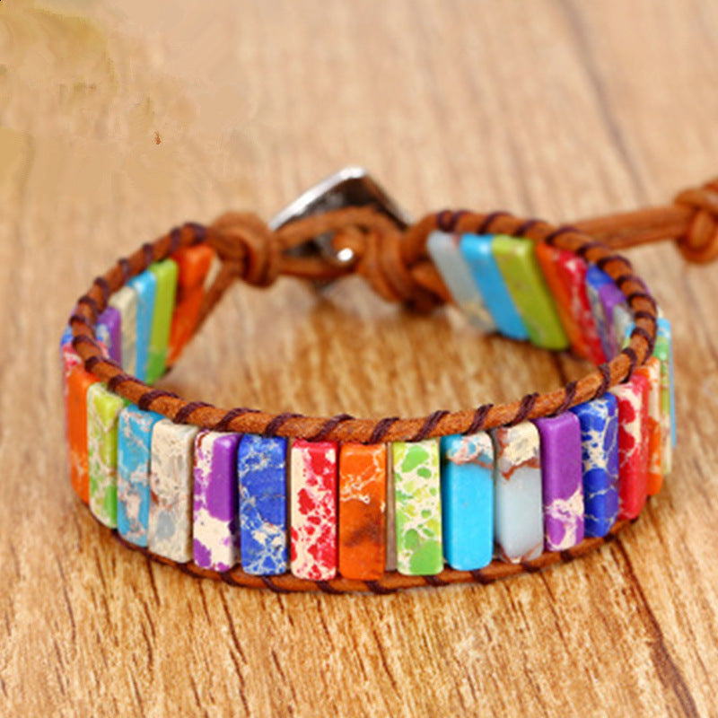 Wickelarmband aus Natursteinen