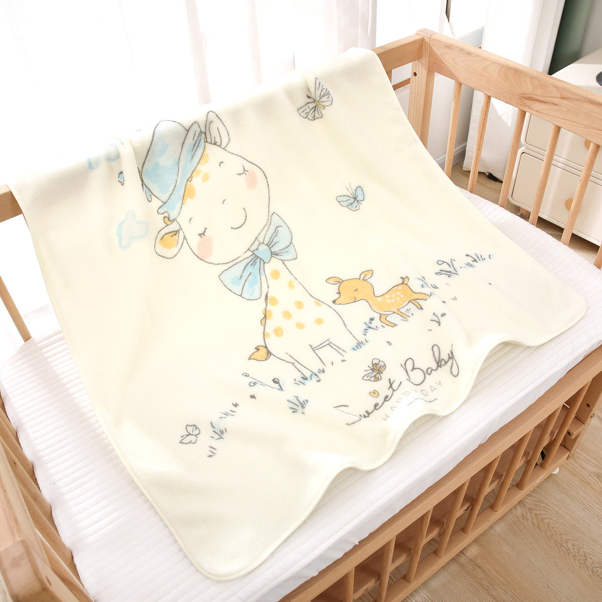 Babydecke aus Korallenfleece, 80×80 cm