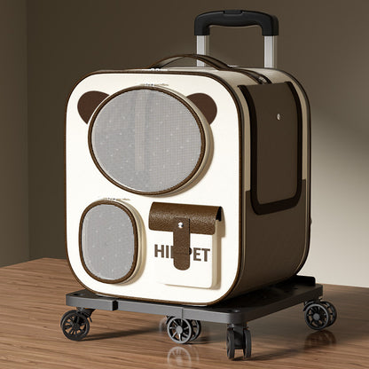 Transportbox für Haustiere mit Rollen
