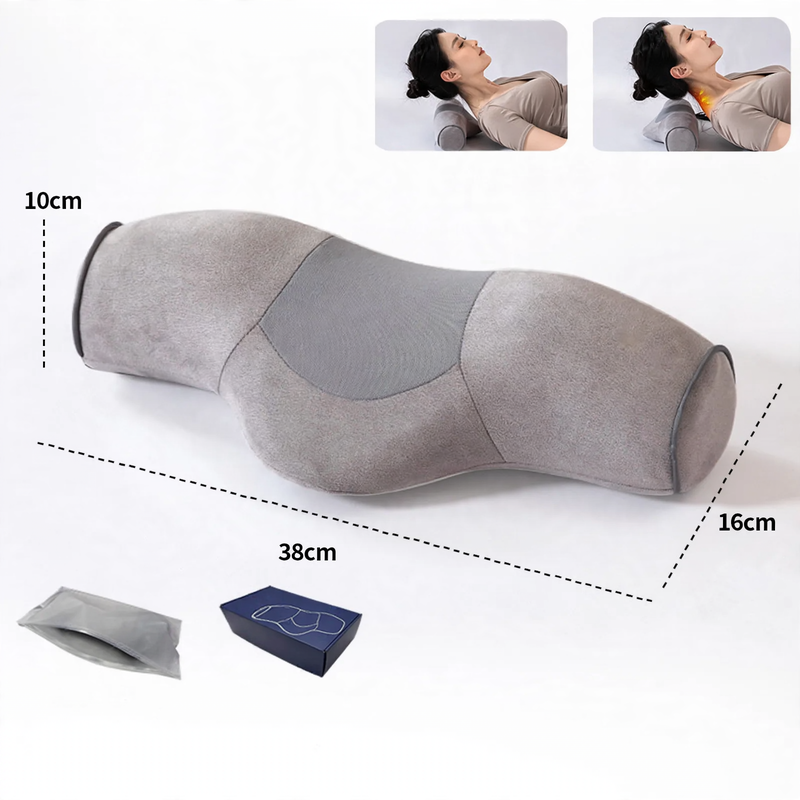 Nackenkissen mit Wärmefunktion und Massage, rund
