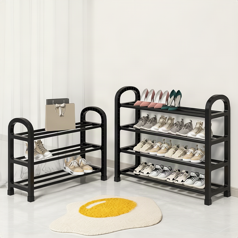 Klappbares Schuhregal aus Metall, mehrschichtig