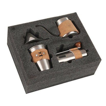 Handaufguss-Kaffee-Set, Edelstahl, 14–15-teilig