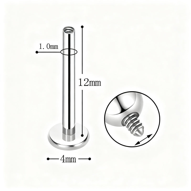 Titan-Piercingstab mit Innengewinde