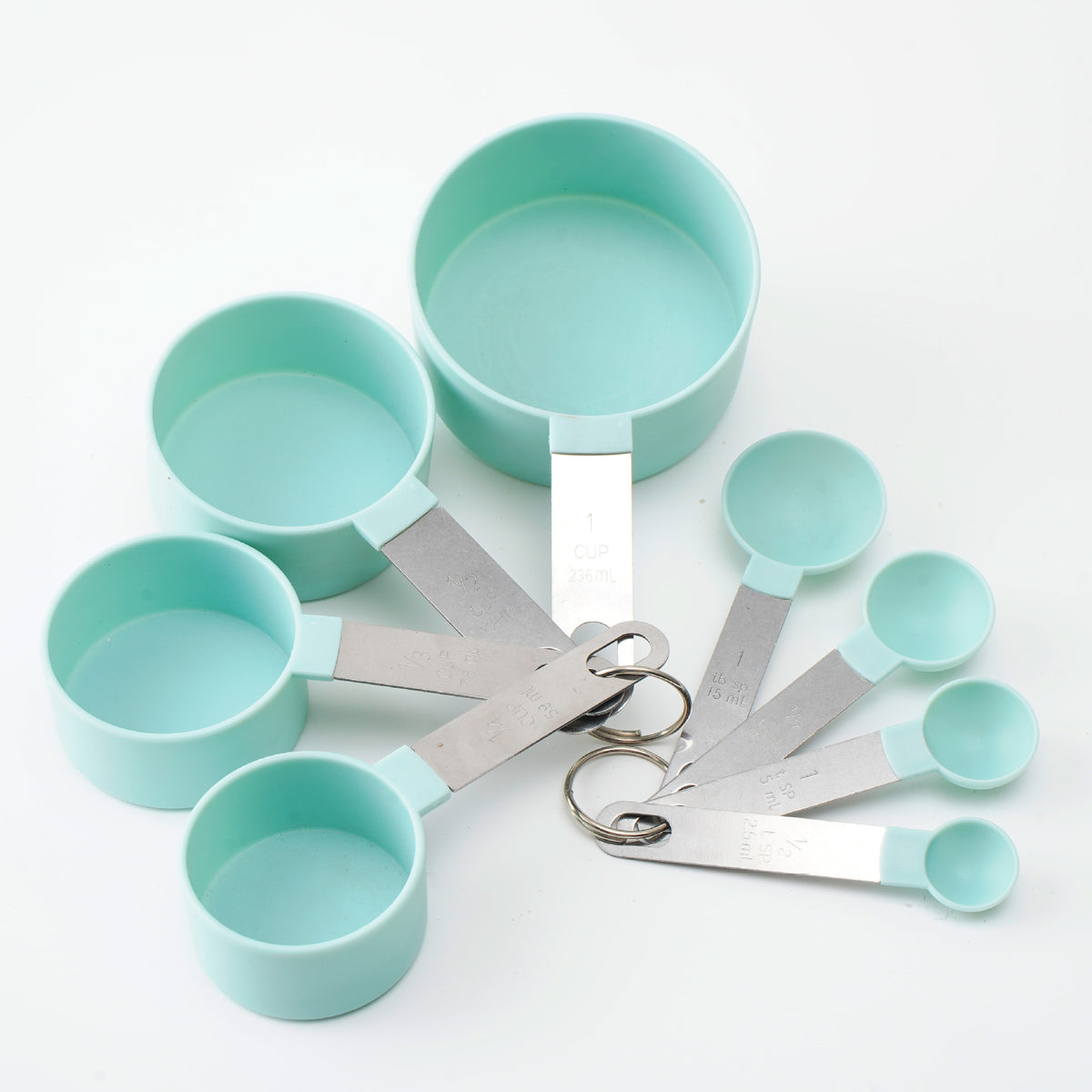Edelstahl-Messlöffel und Messbecher-Set, 6-teilig