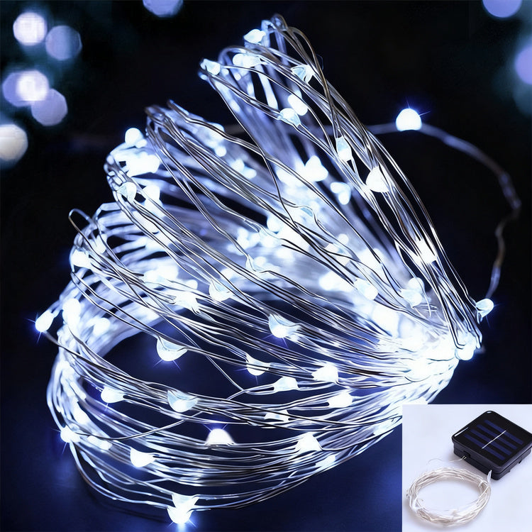 Solar-Kupferdraht-Lichterkette mit Fernbedienung