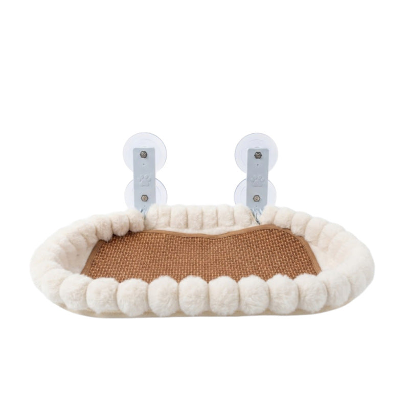 Flauschiges Katzenbett, rund, wärmend