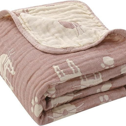 Babydecke aus Baumwolle, 6-lagig, 103 x 103 cm