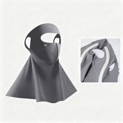 UV-Schutz-Gesichtsmaske mit Ohrschlaufen und Nackenschutz