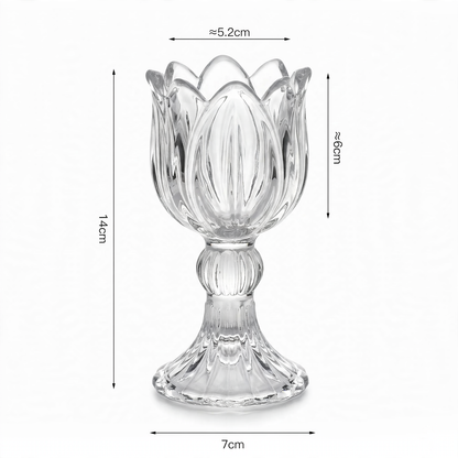 Glas-Kerzenständer Tulpen-Design, nordischer Stil