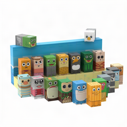 Magnetische Bausteine, Domino-Stil