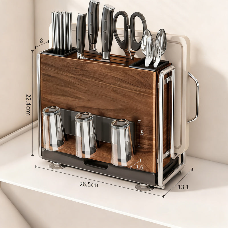 Multifunktionales Messerblock-Regal mit Magnetfunktion
