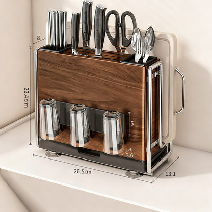 Multifunktionales Messerblock-Regal mit Magnetfunktion