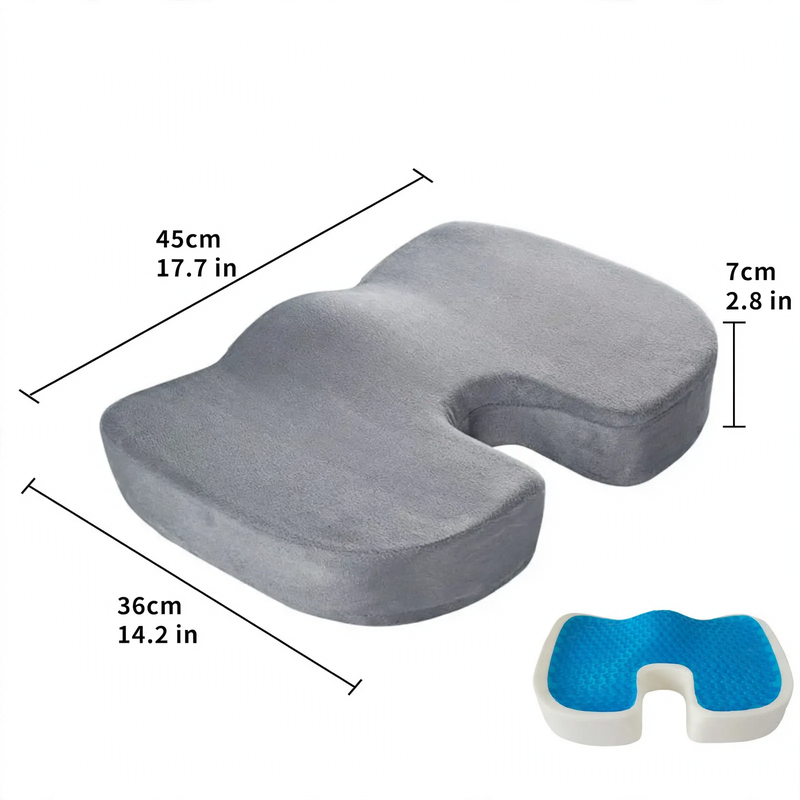 Gel-Sitzkissen mit Memory-Foam, 45×36×7 cm