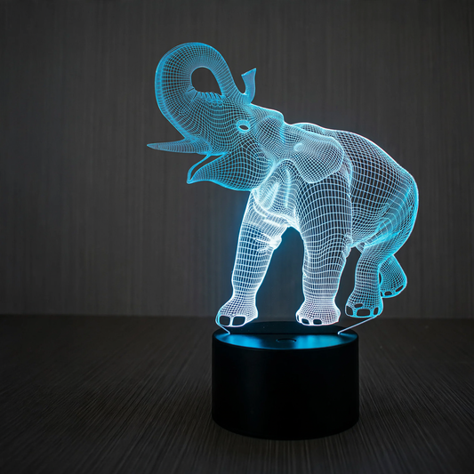3D-LED-Nachtlicht Elefant mit Fernbedienung