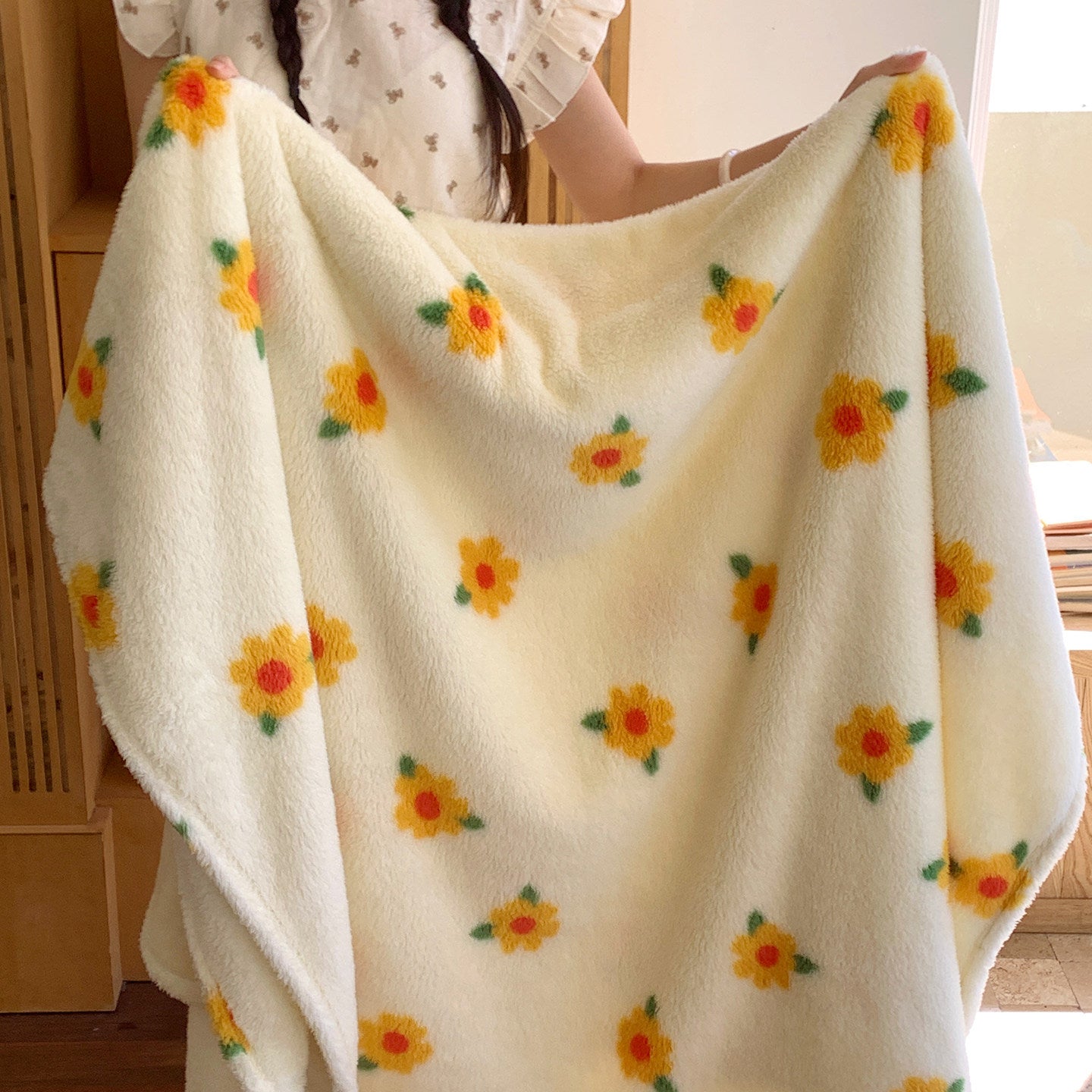 Fleece-Wolldecke aus Polyester, 75–150 cm