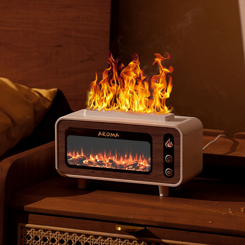 Flammen-Aroma-Diffuser mit Ultraschall und LED