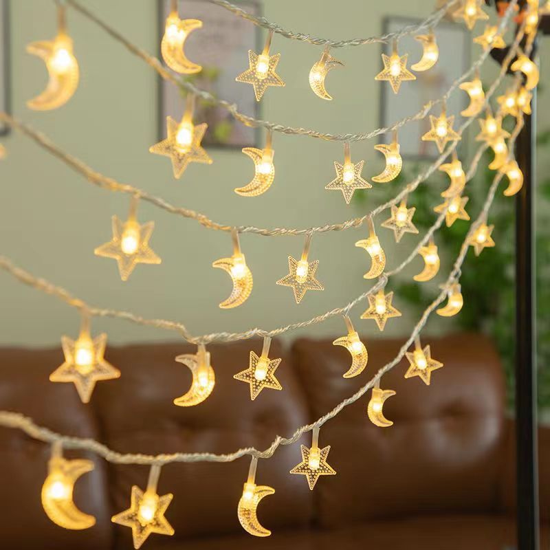 Solar-Lichterkette mit Sternen und Kugeln, 3,5 m