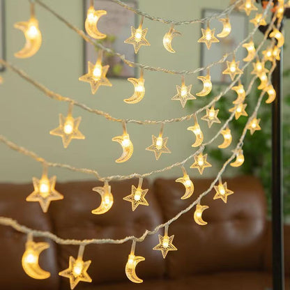 Solar-Lichterkette mit Sternen und Kugeln, 3,5 m