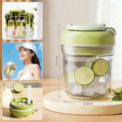 3-in-1 Eiswürfel-Trinkbecher mit integriertem Eisfach