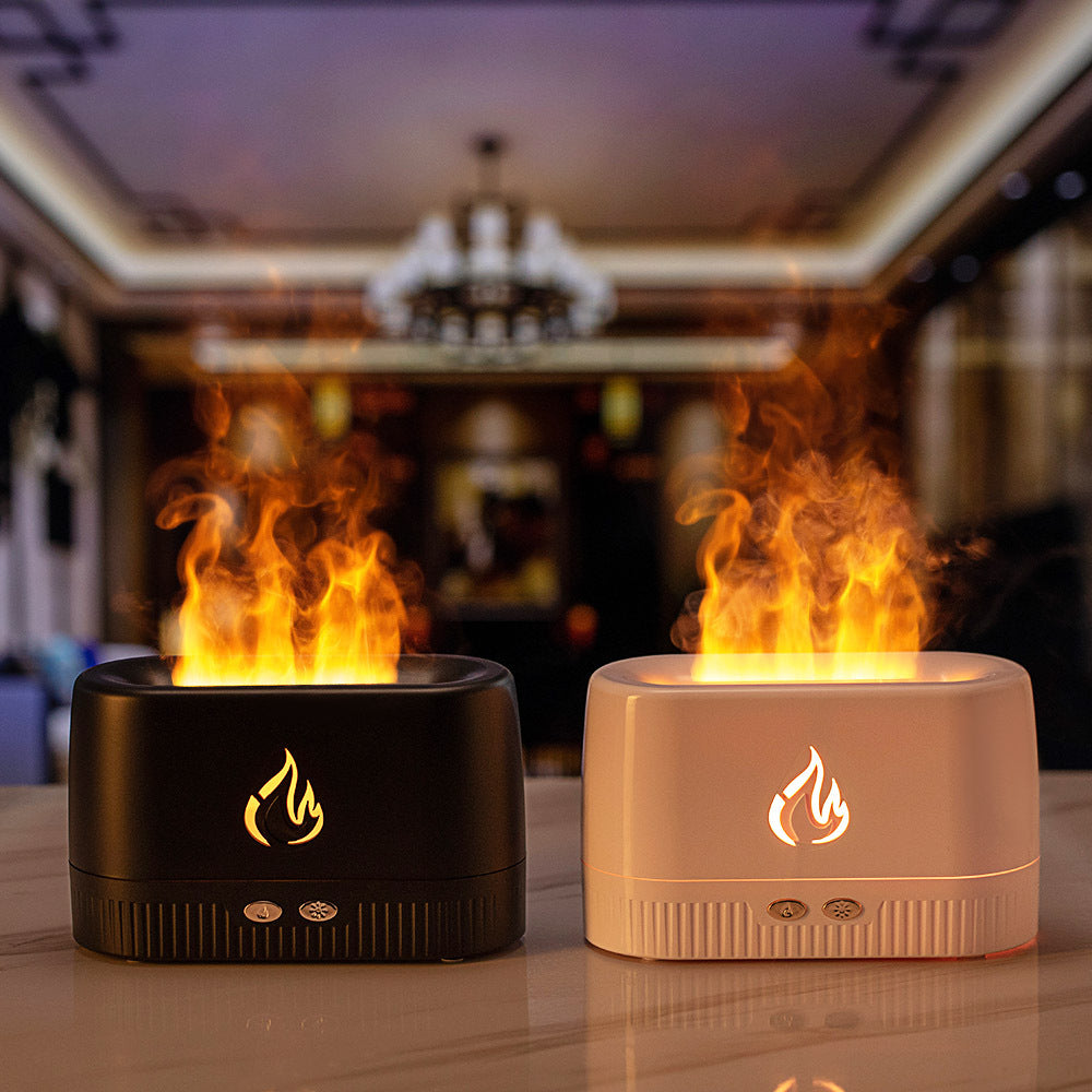 Tisch-Aromadiffusor mit Flammeneffekt und LED-Licht