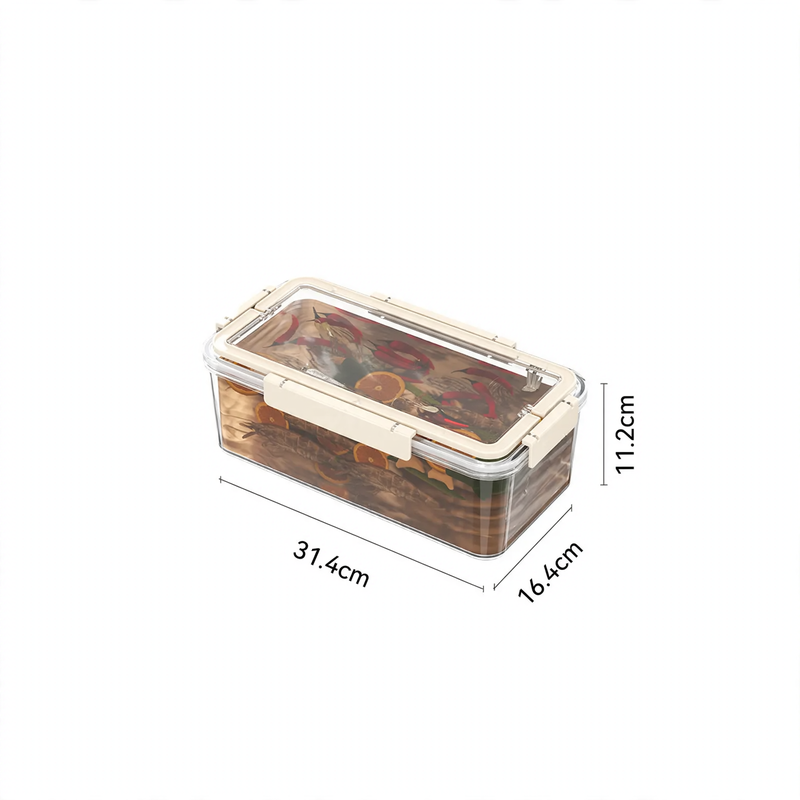Luftdichte Frischebox aus Kunststoff, rechteckig