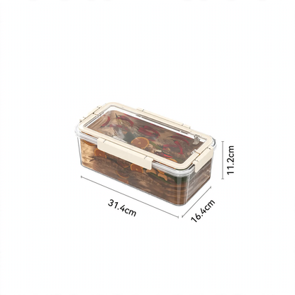 Luftdichte Frischebox aus Kunststoff, rechteckig