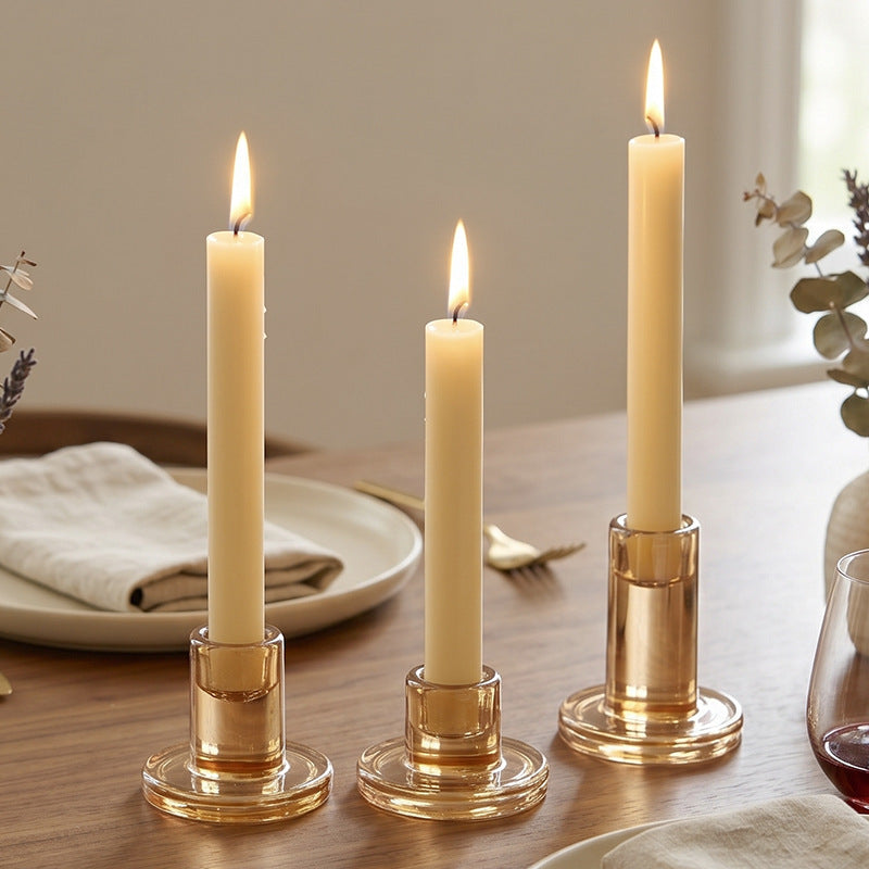 T-förmiger Glaskerzenständer, Natronkalkglas