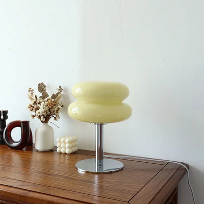 Brehn | DESIGNER GLAS TISCHLAMPE - AMBIENTE LED LAMPE FÜR SCHLAFZIMMER UND ARBEITSZIMMER
