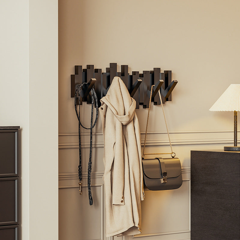 Wandgarderobe mit Klaviertasten-Design, klappbar
