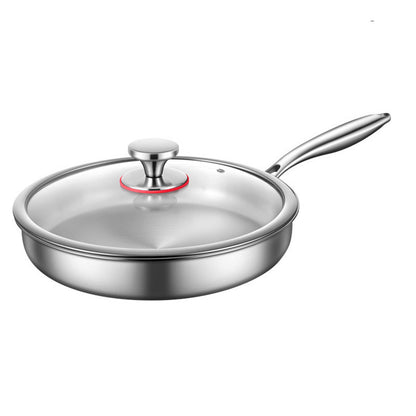 Gusseiserne Bratpfanne, flacher Boden