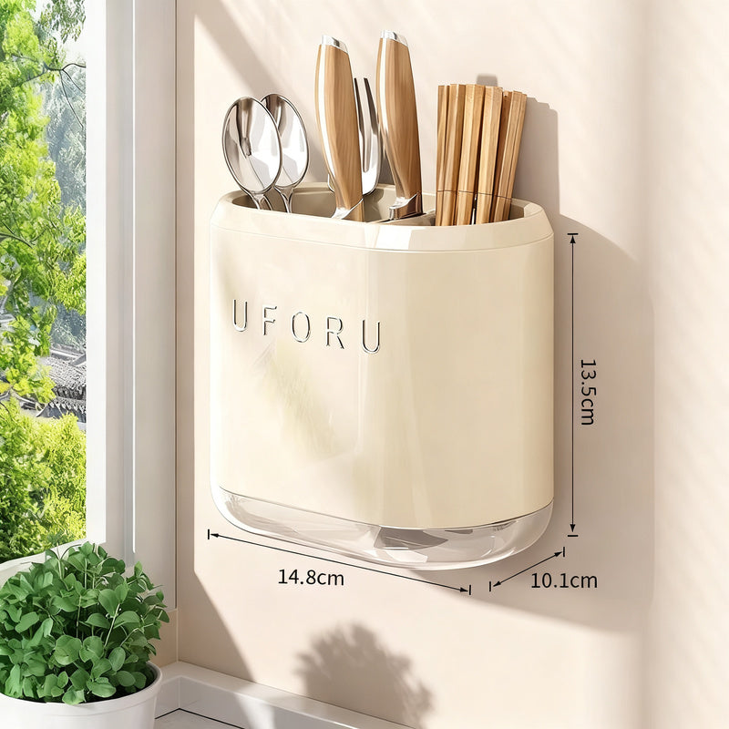 Stäbchen- und Besteckhalter mit Abtropfschale