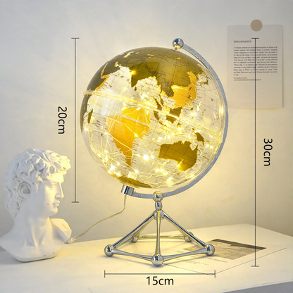 Globus-Dekofigur, transparent, modernes Design